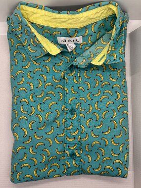 Nordstrom Rail Banana Short-Sleeve Button-Up (M)